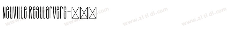 Neuville RegularVers字体转换